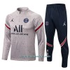 Sudadera De Entrenamiento Trajes Paris Saint-Germain Cremallera De Cuarto 2021/22 Gris - Hombre